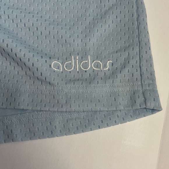 Adidas Shorts Size Medium Women’s Baby Blue Mesh - Picture 2 of 7